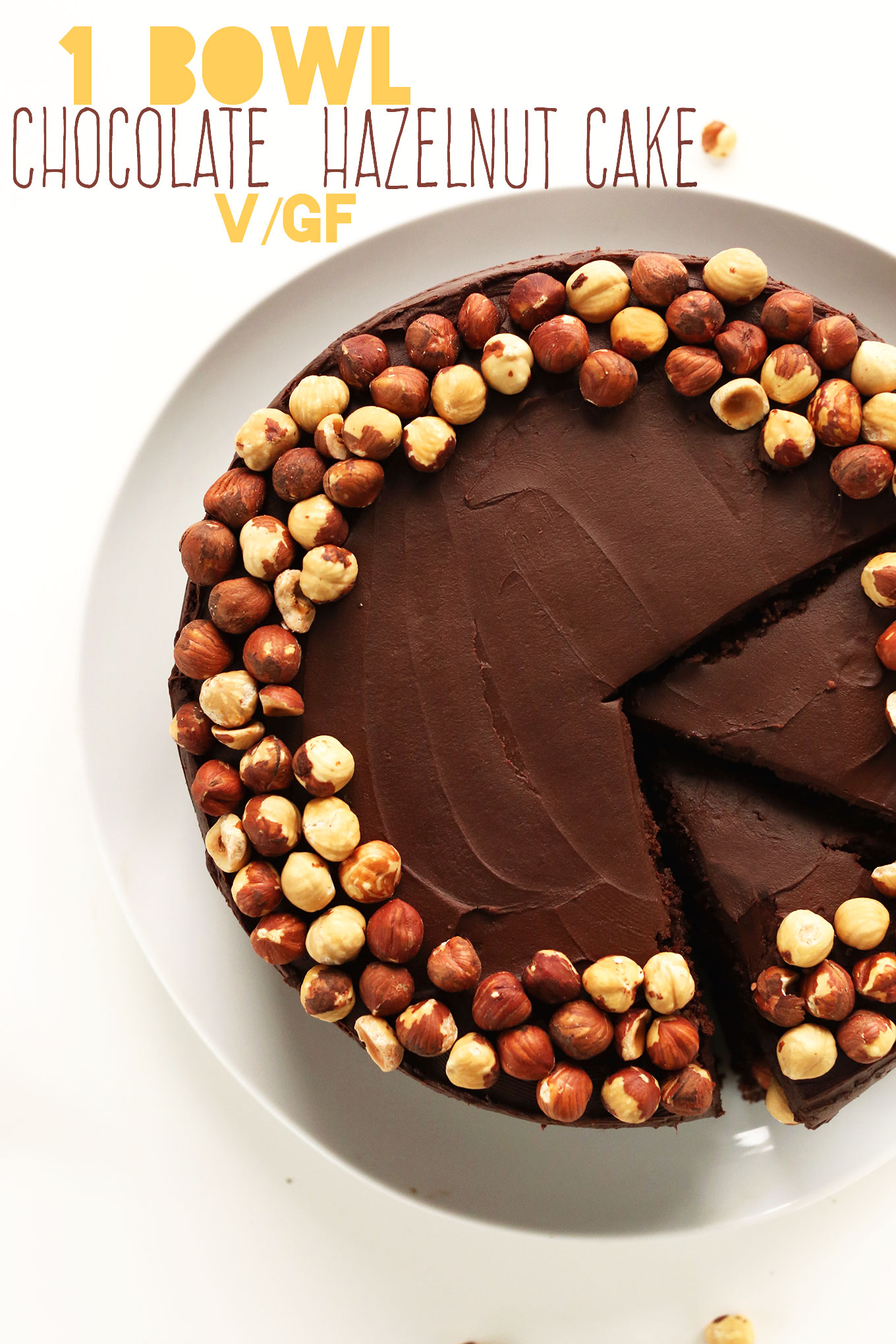 Rich and fudgy Chocolate Hazelnut Cake for a special gluten-free vegan dessert