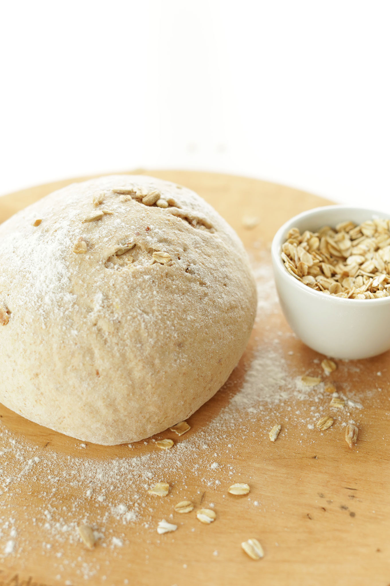 Loaf of our simple homemade Whole Grain Seedy Vegan Bread that's perfect for making sandwiches