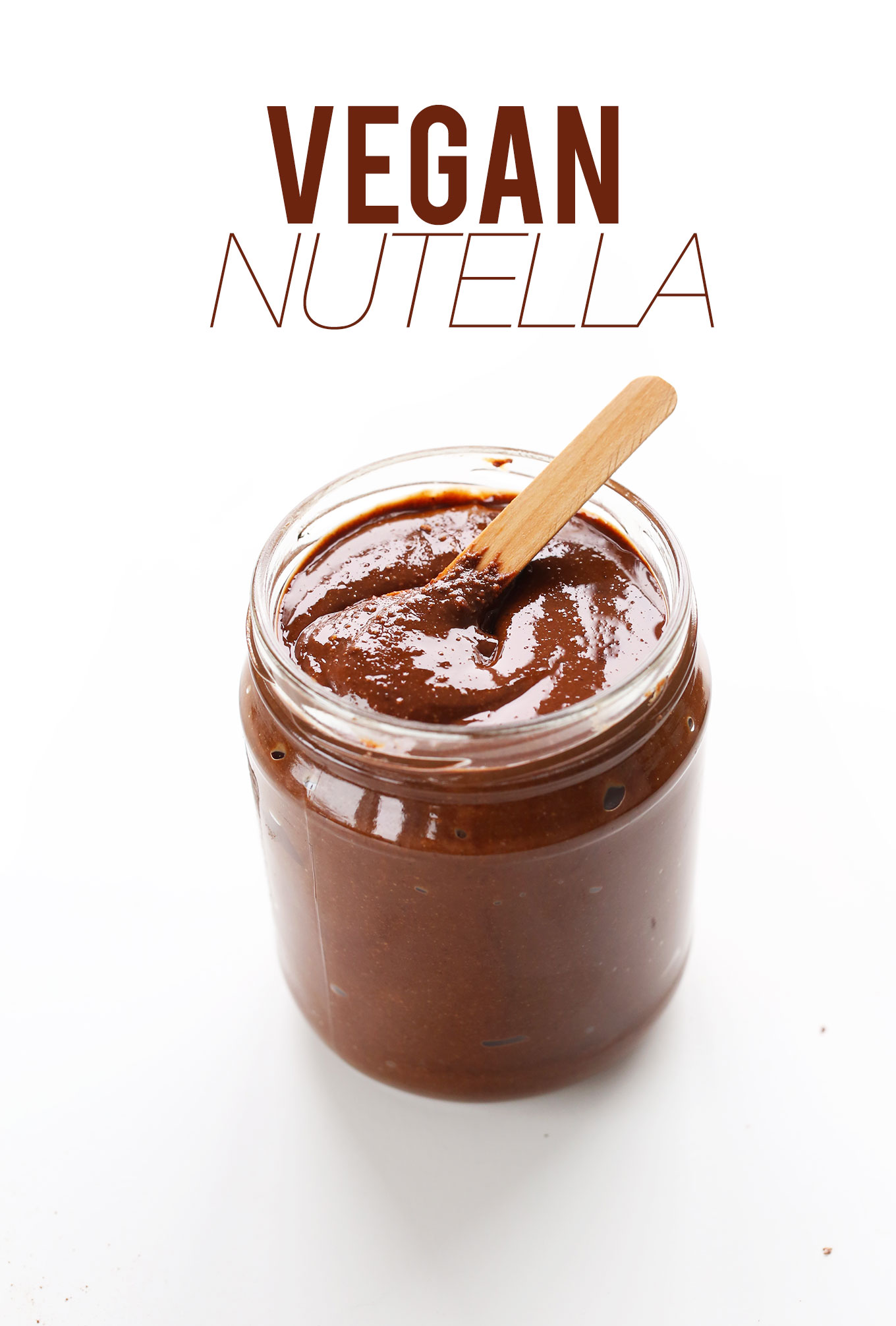 Jar of our delicious homemade gluten-free vegan Nutella recipe