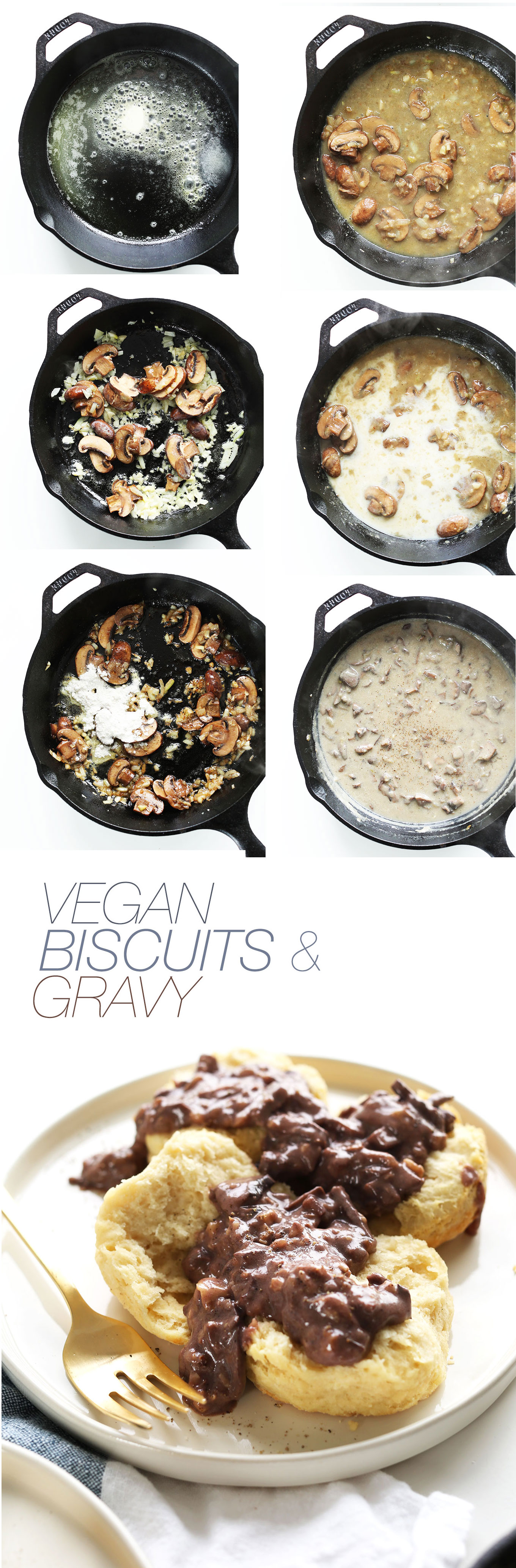 EASY Vegan Biscuits and Gravy! #vegan #minimalistbaker