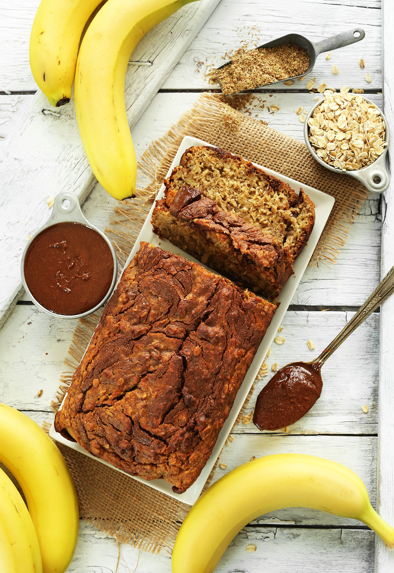 AMAZING Tender Chocolatey NUTELLA Banana Bread! #vegan #glutenfree #minimalistbaker