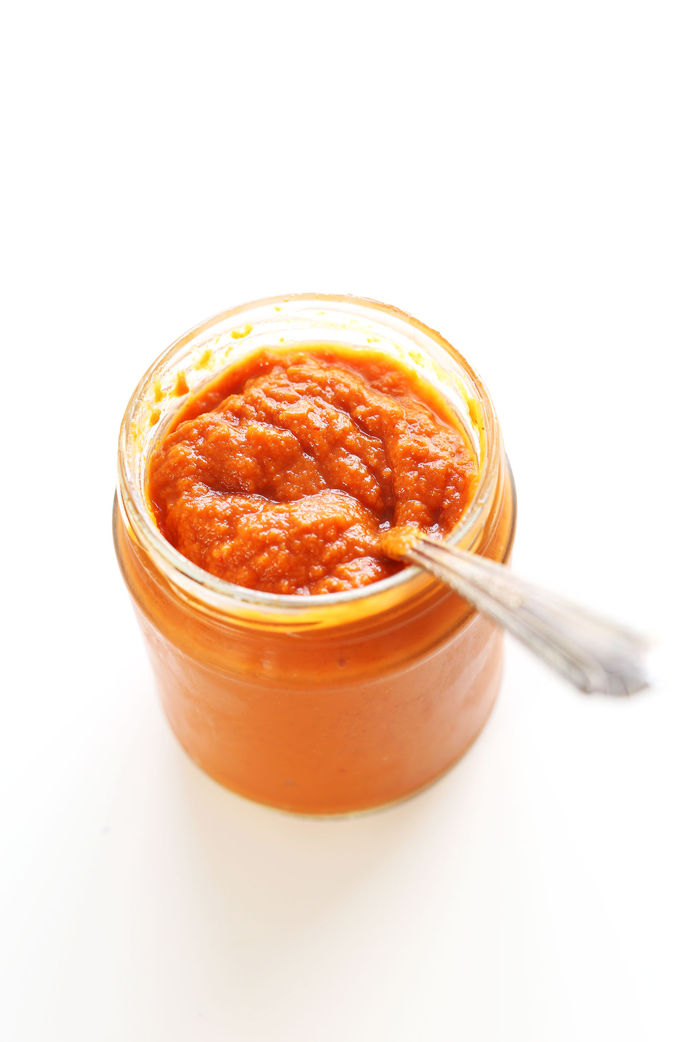 Homemade chipotle red salsa for making vegan tortilla soup