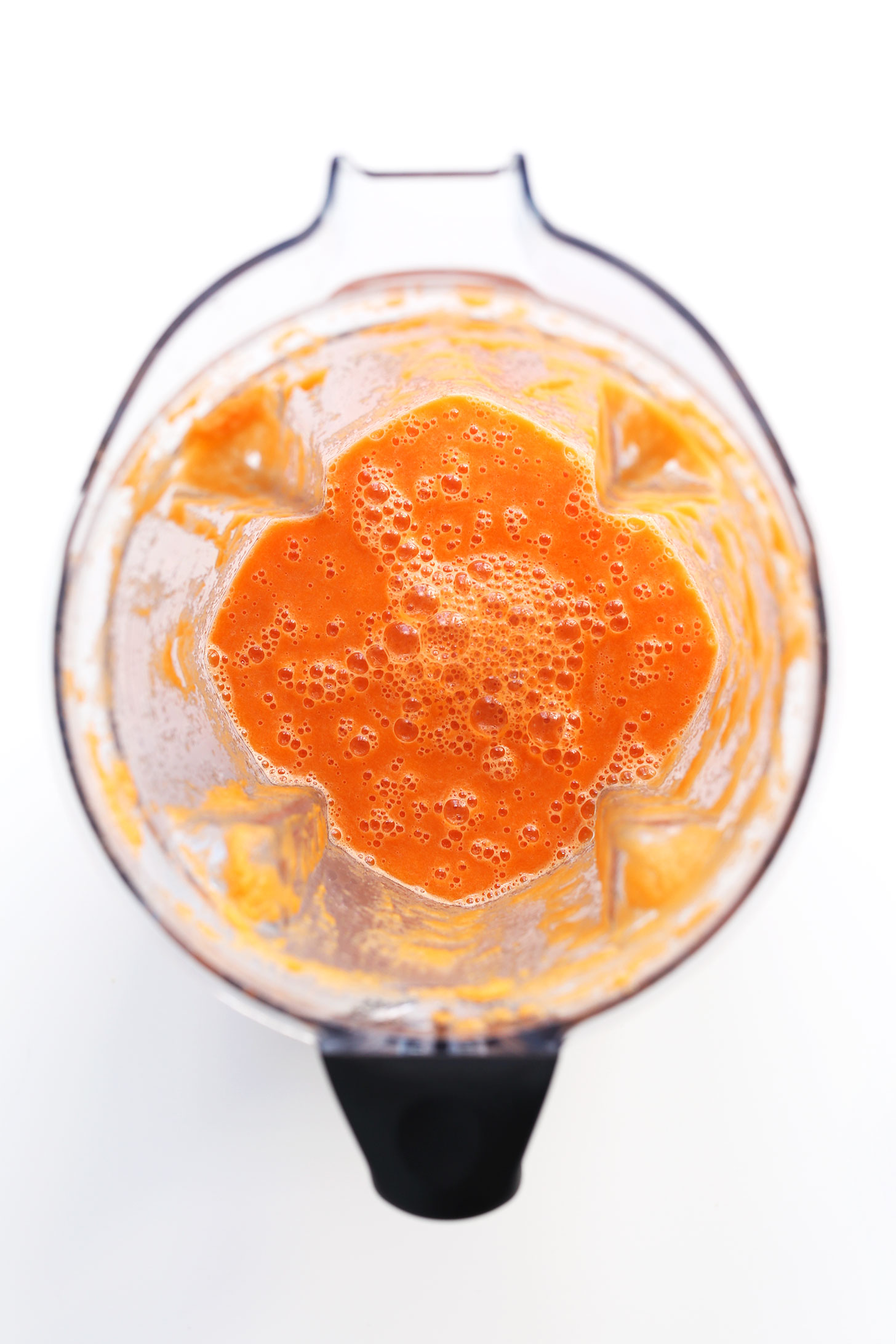 Fresh carrot juice made in a blender
