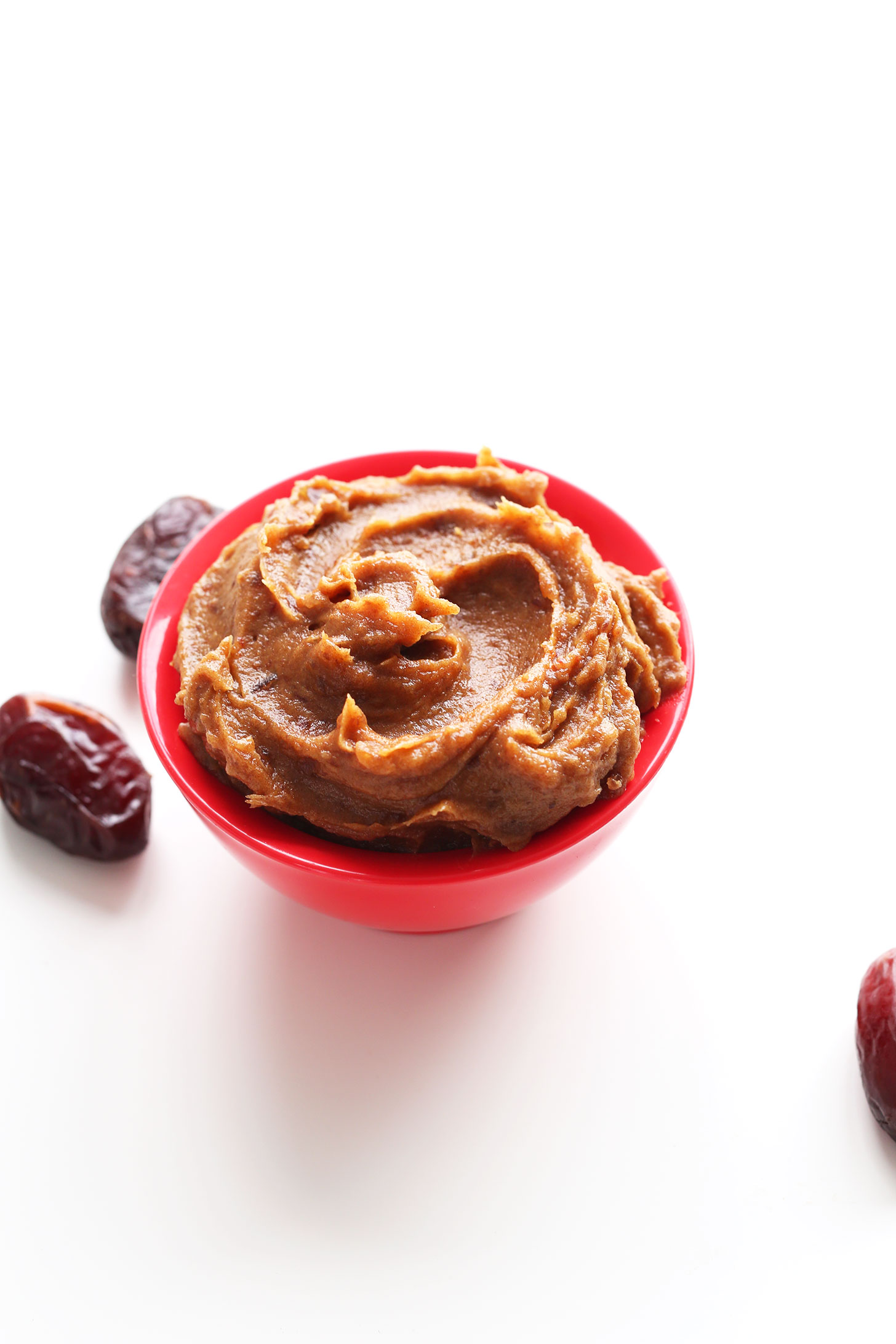 Bowl of our naturally-sweetened vegan Date Caramel
