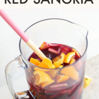 Pitcher of easy red sangria