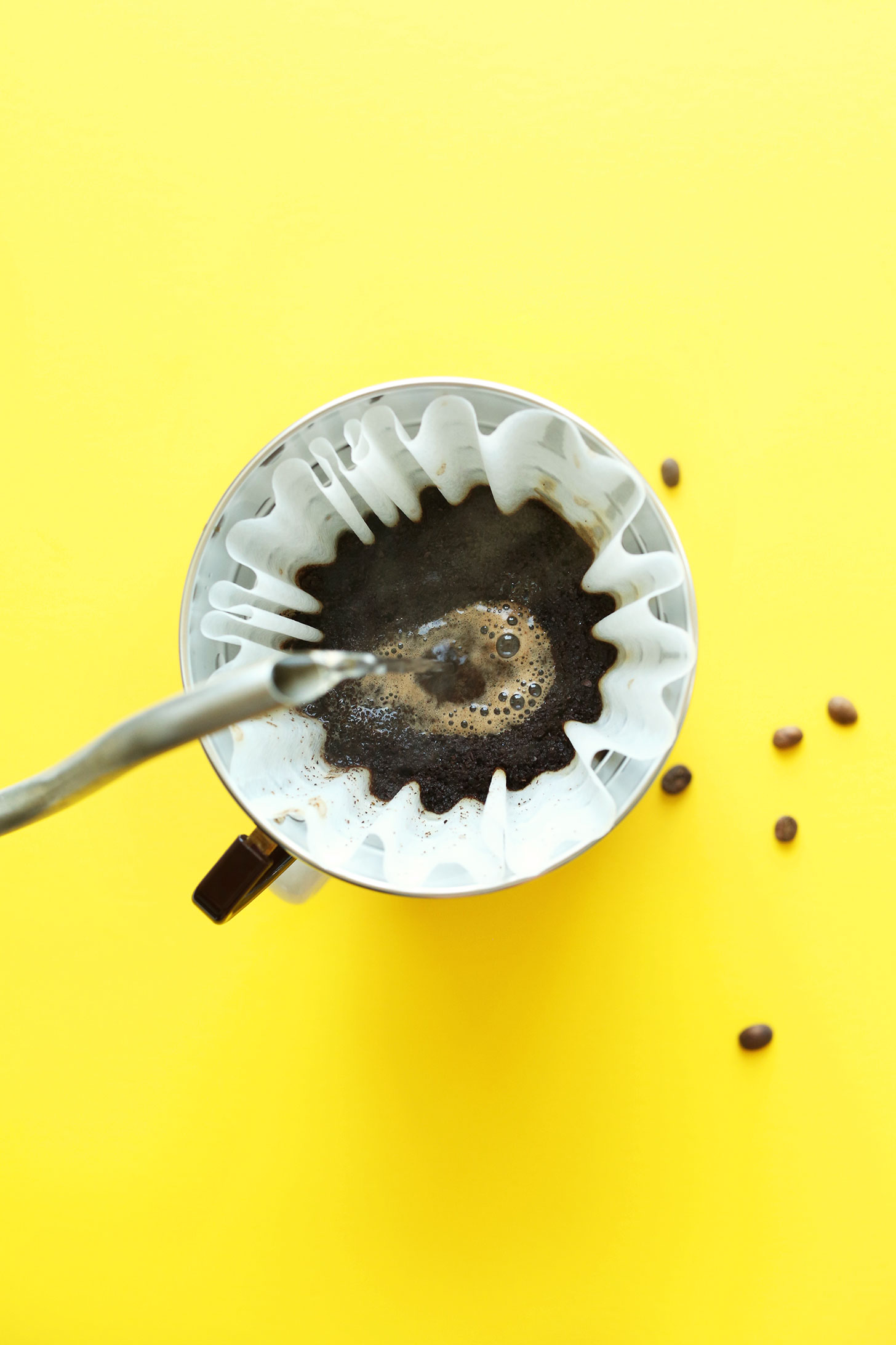 Brewing coffee for our 3-ingredient Vegan Mocha Shake recipe