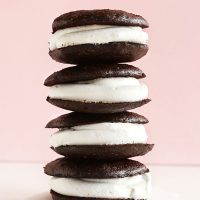 Stack of homemade Vegan Whoopie Pies