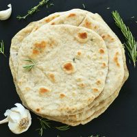 Stack of homemade Vegan Flatbreads