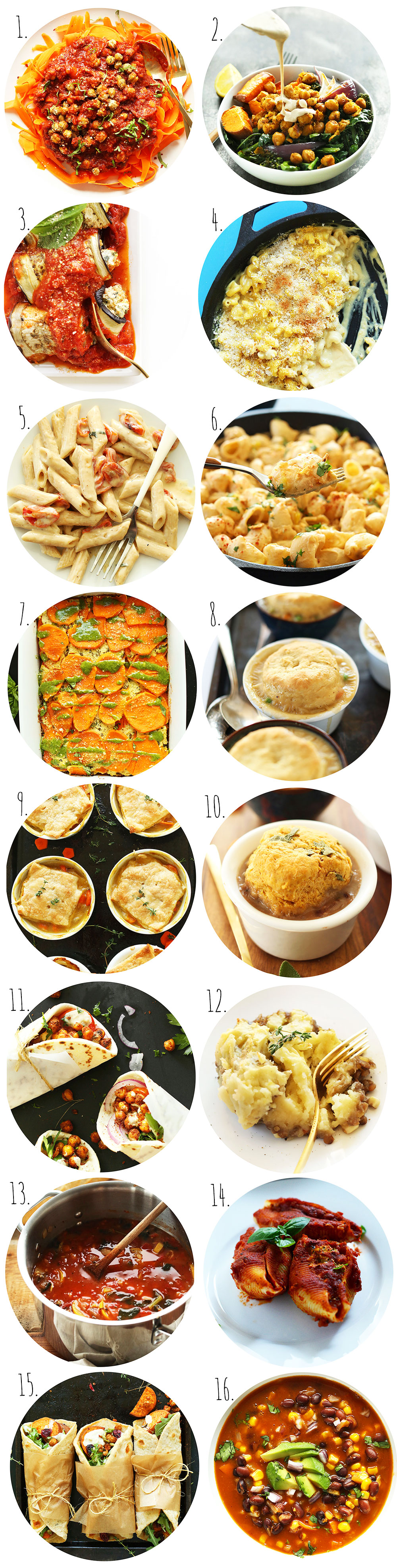 Collection of photos for vegan Christmas entree ideas