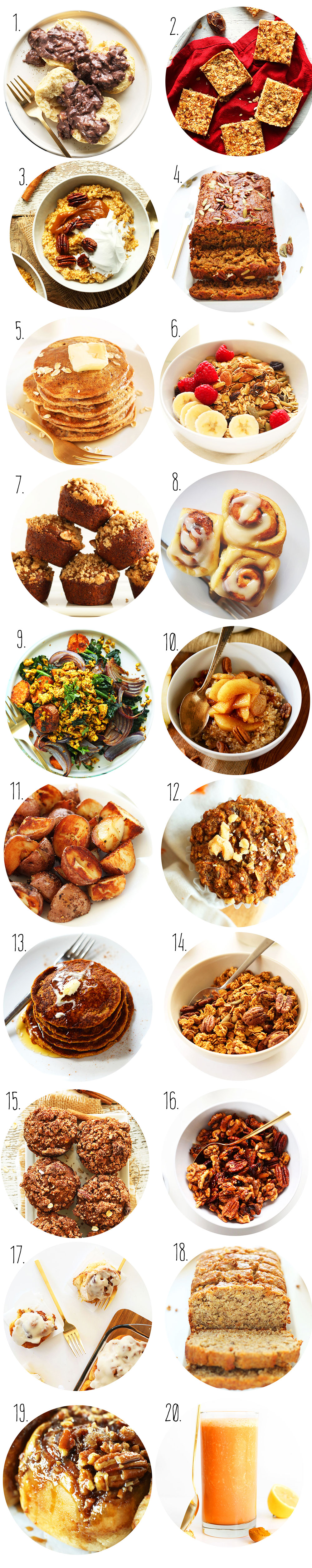 Collection of photos of vegan Thanksgiving recipe ideas