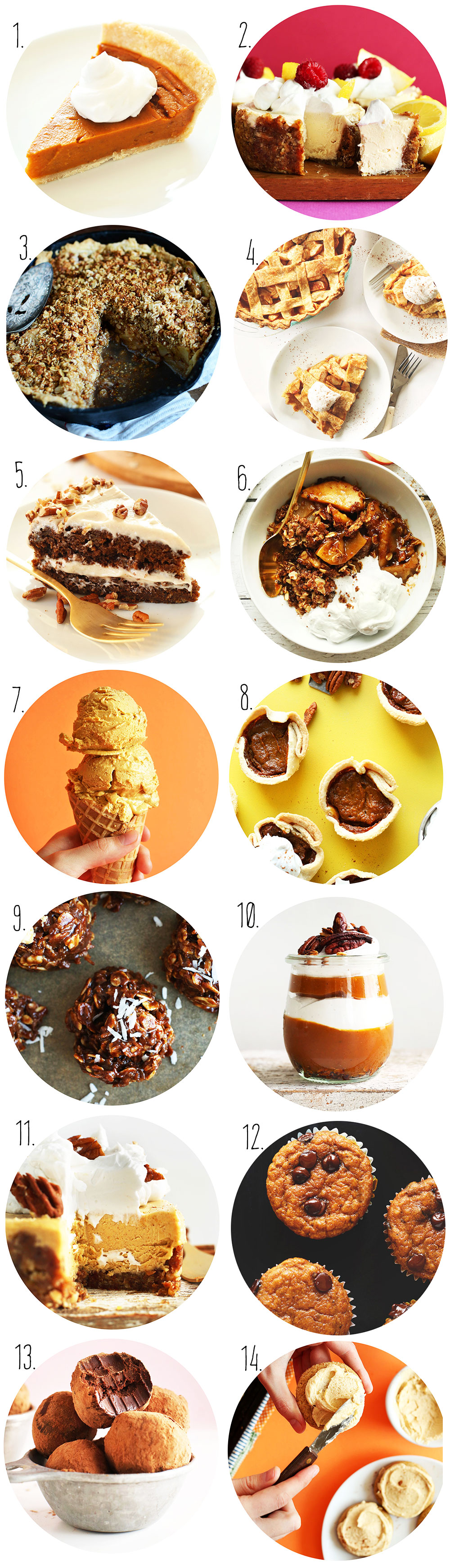 Collection of photos of vegan Thanksgiving Dessert ideas