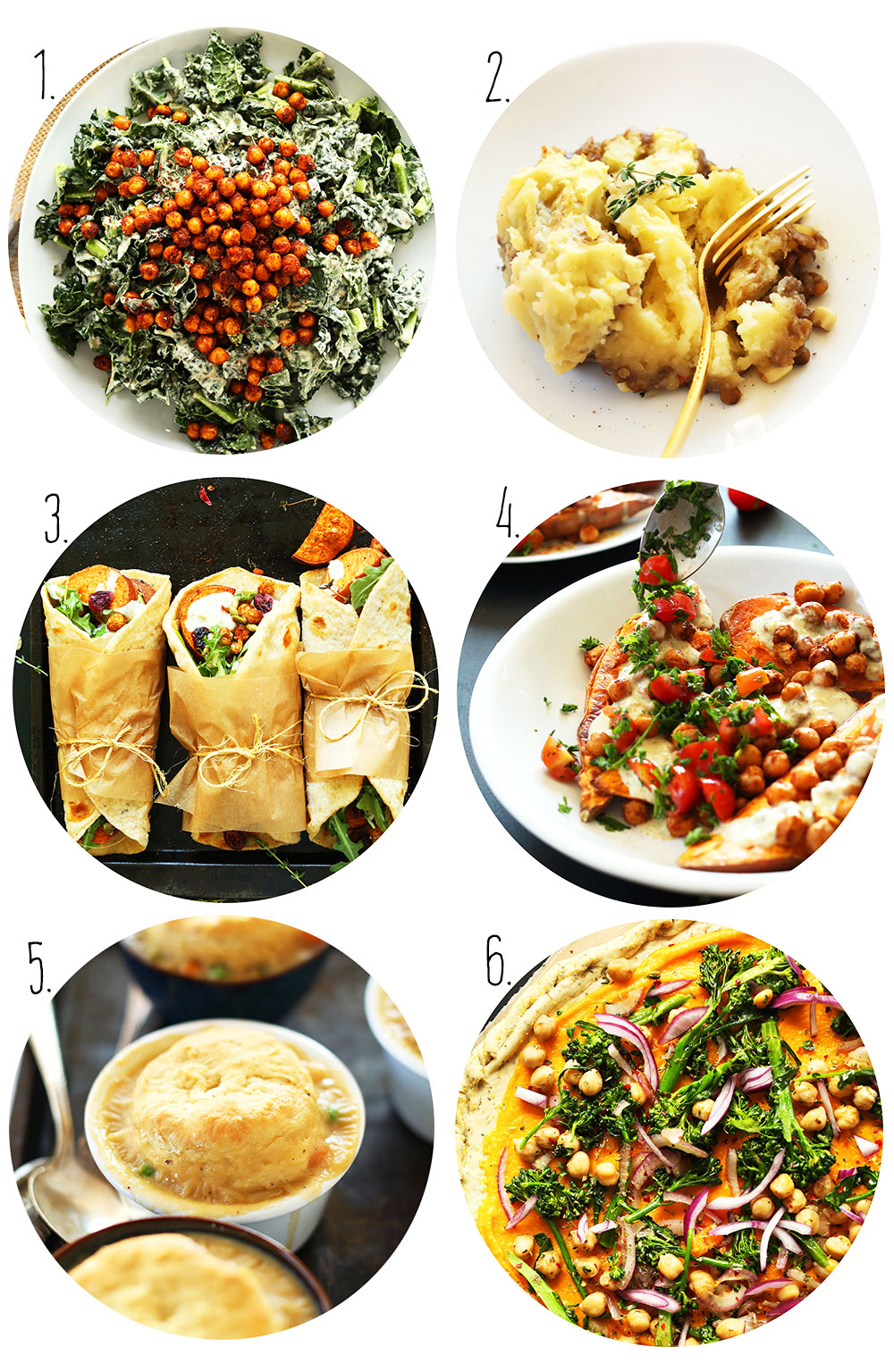 Collection of photos of vegan Thanksgiving entree ideas