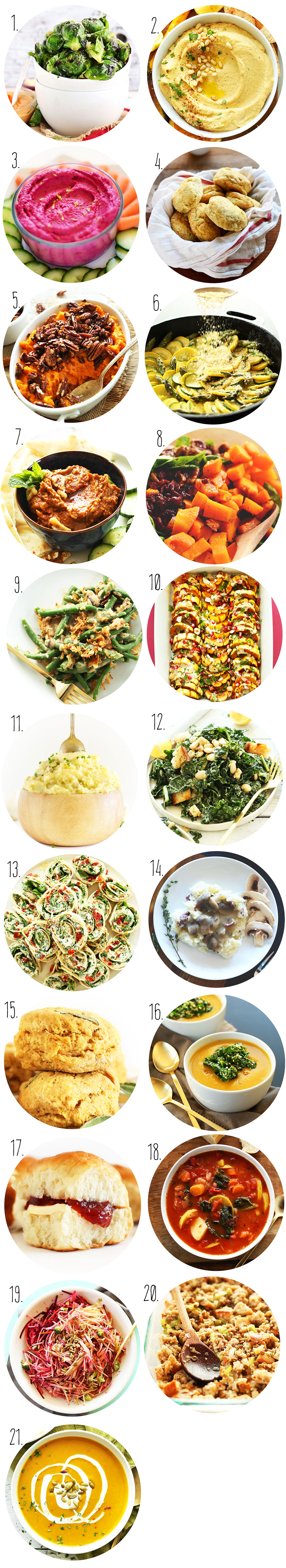 Collection of photos for Vegan Thanksgiving Sides and Appetizers ideas
