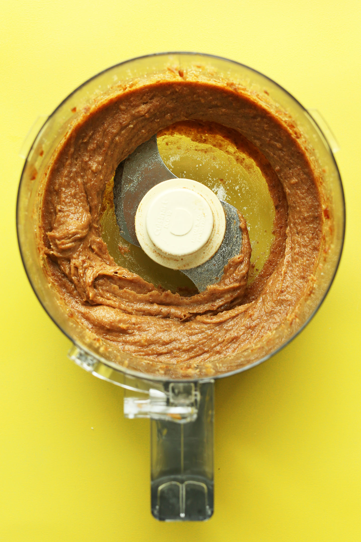 Making vegan date caramel in the food processor