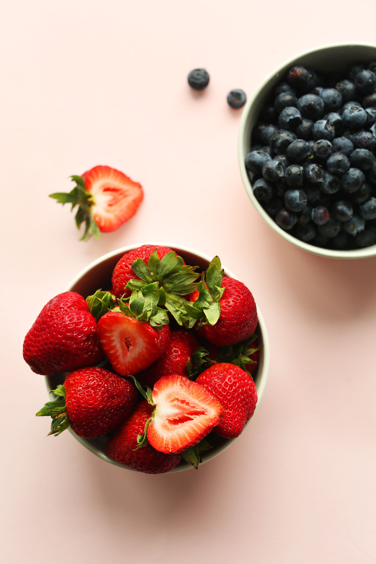 Fresh strawberries and blueberries for making Vegan Whoopie Pie S'Mores