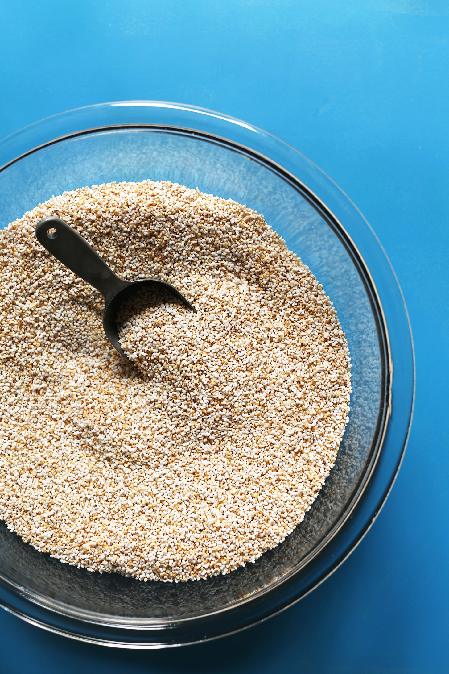 A bowl of amaranth for making homemade gluten-free vegan granola bars