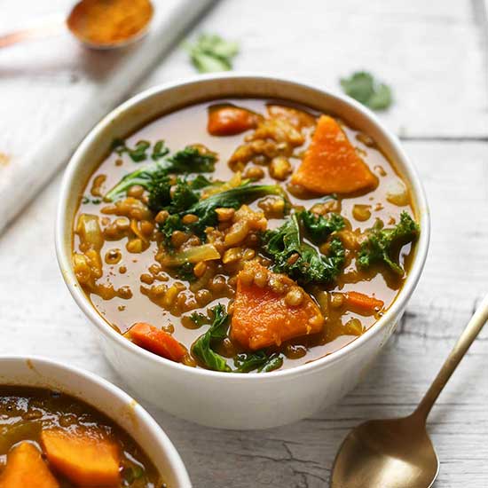 Simple Curried Lentil Veg Soup SQUARE
