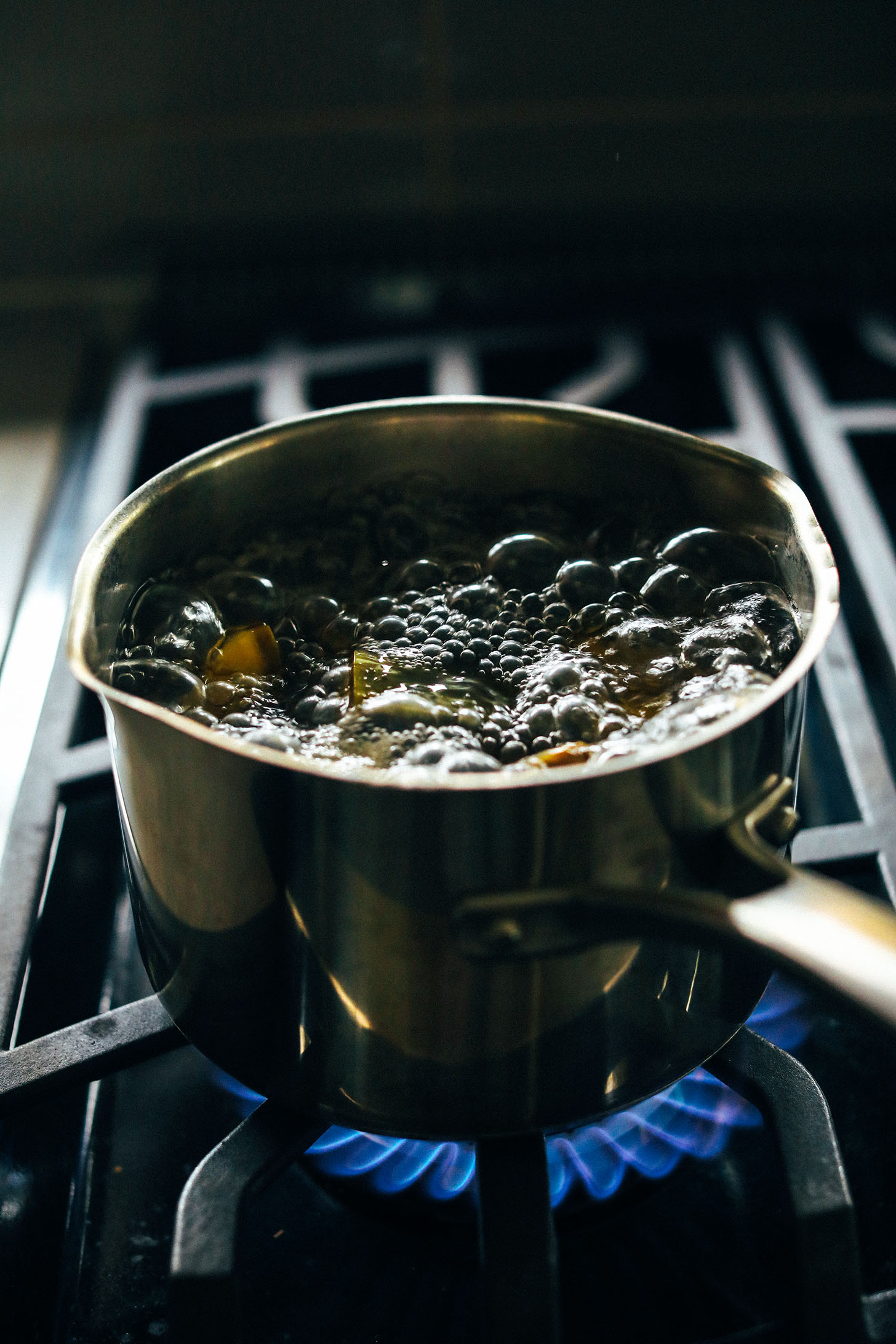 Boiling green plantains to make homemade grain-free vegan tortillas