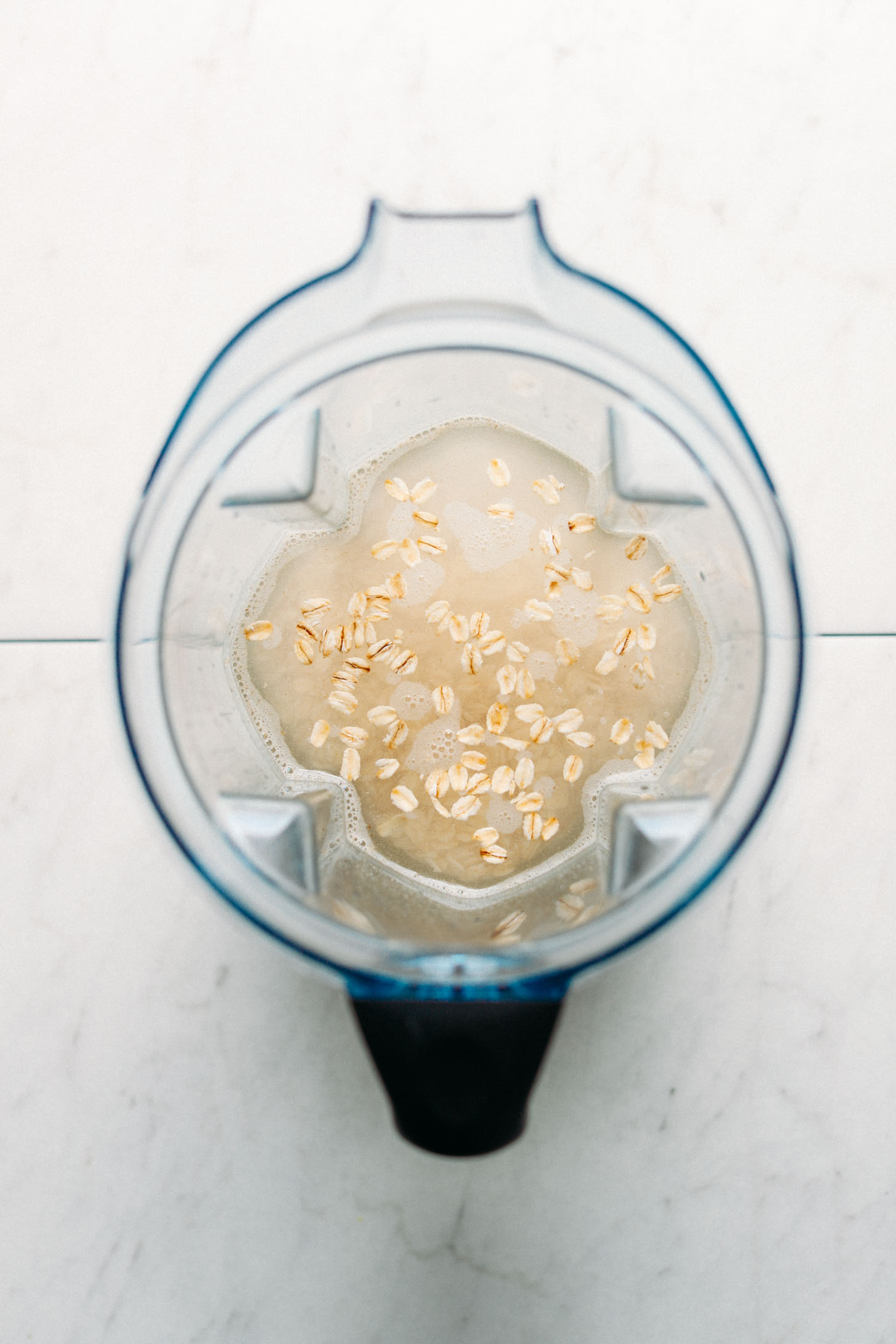 Blender with oats and water for our How to Make Oat Milk tutorial