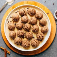 Plate of Chocolate Coconut Tahini Power Bites