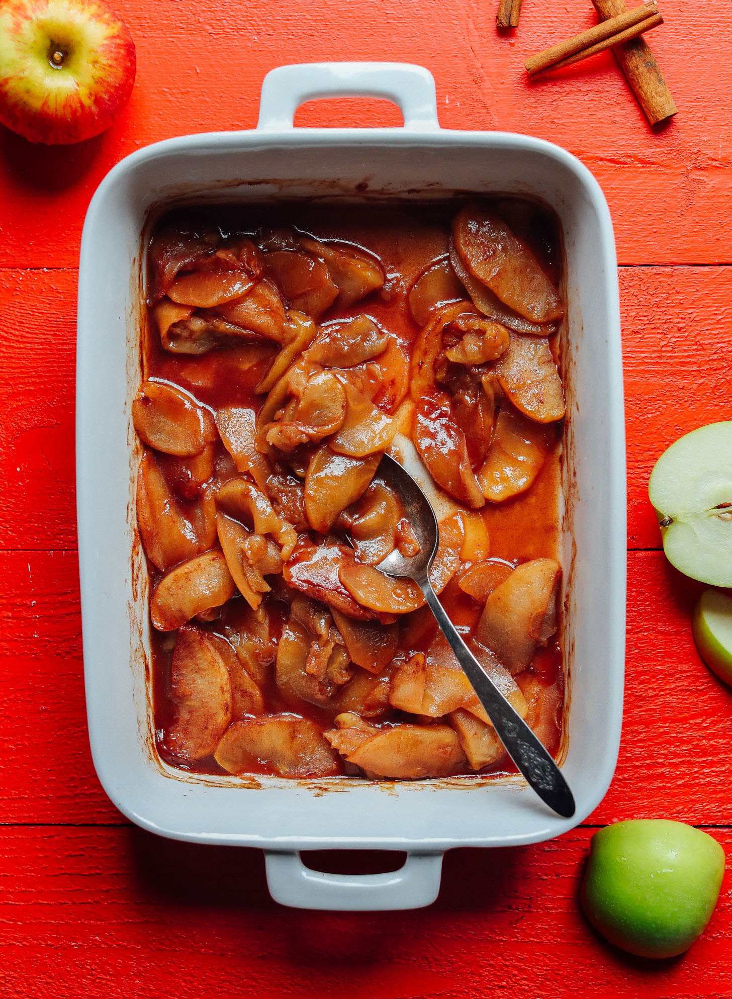 Freshly baked apples for our Caramel Apple Tart