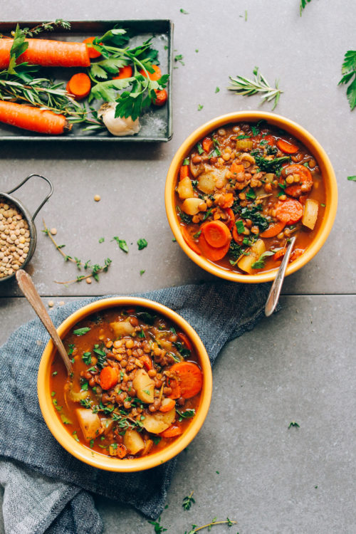 Bowls of Lentil Soup