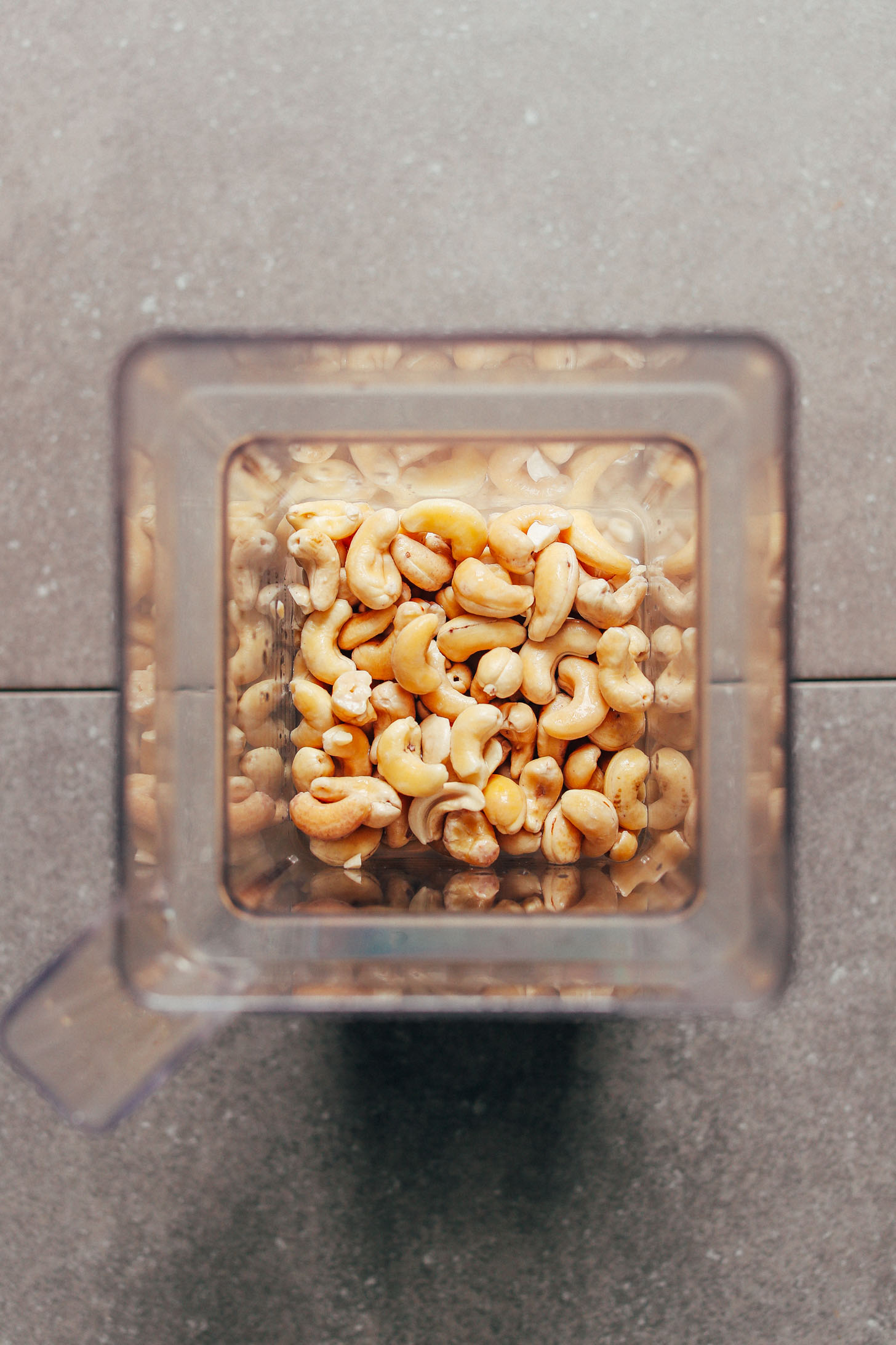 Blender with cashews for our Vegan Sour Cream recipe