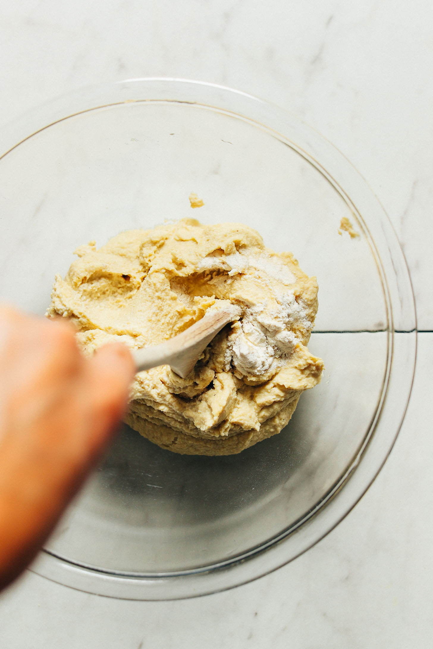 Mixing ingredients for delicious cultured vegan cheese