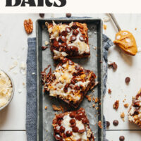 Tray of our vegan gluten-free 7-layer bars