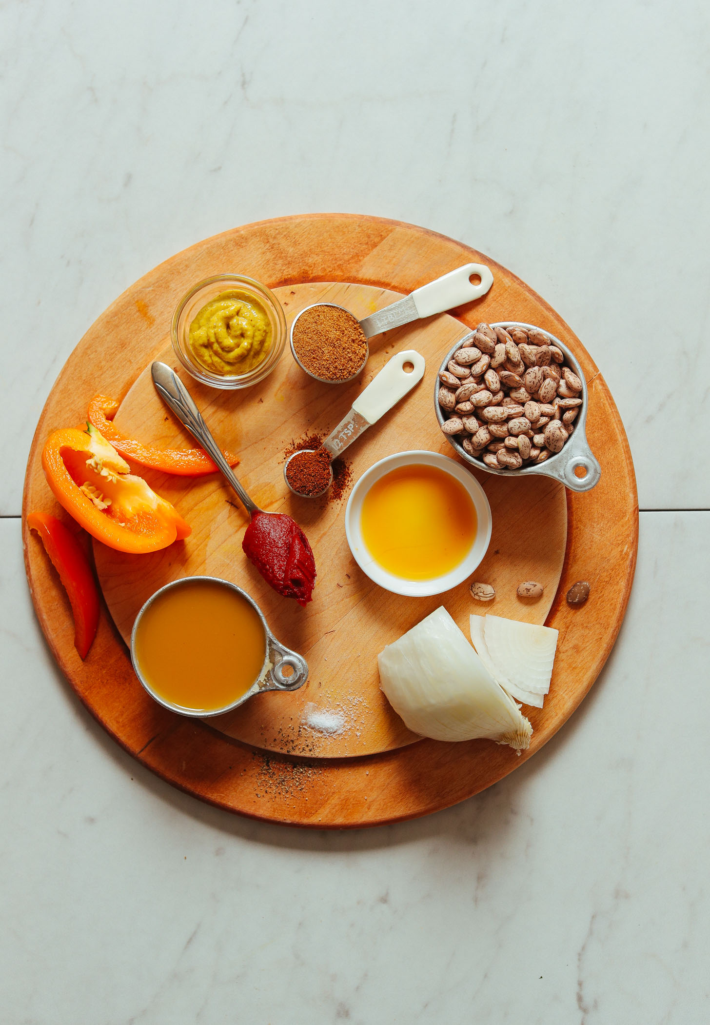 Ingredients for making our 1-Pot BBQ Baked Beans