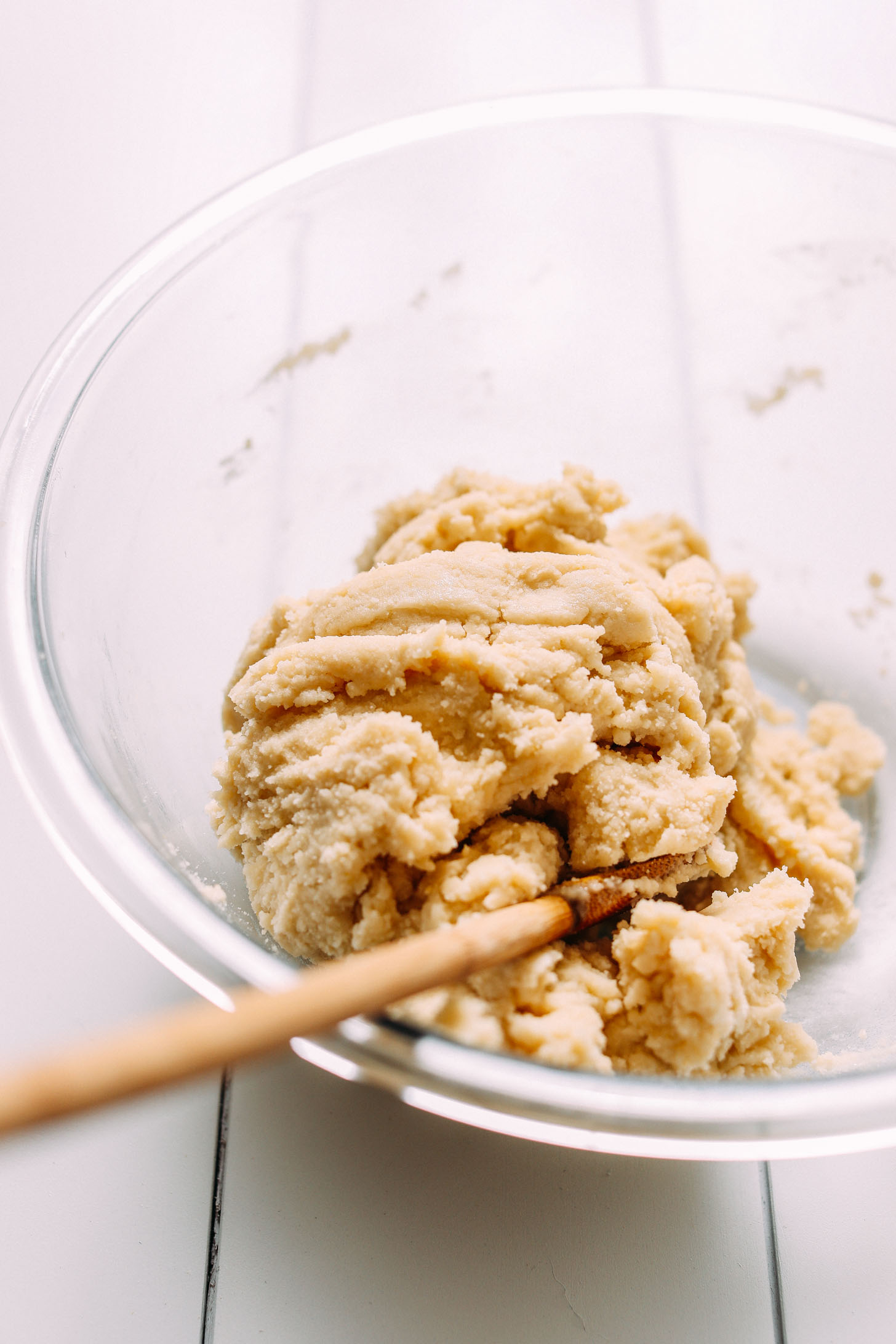 Mixing the dough for our Vegan Gluten-Free Biscuits recipe