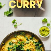 Photos of our Cauliflower Dal Green Curry made with homemade curry paste