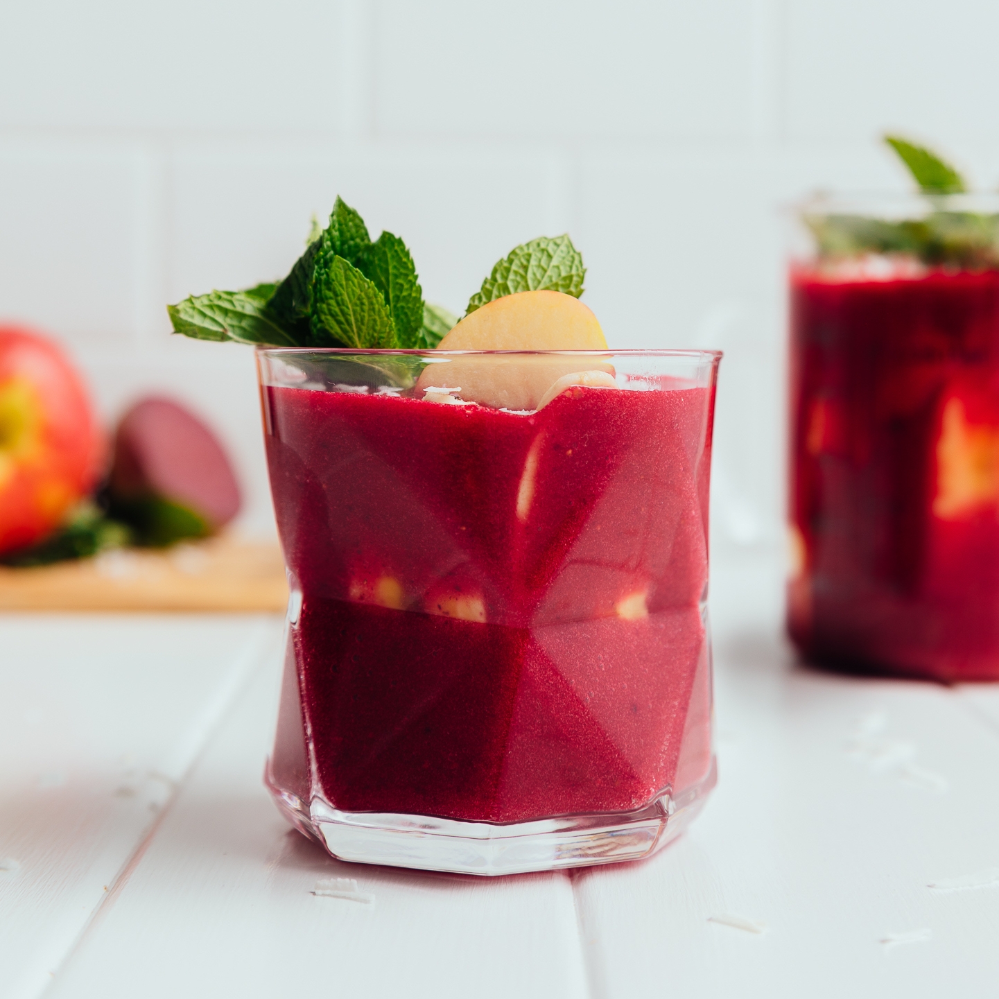 Close up shot of our Detoxifying Beetroot smoothie recipe