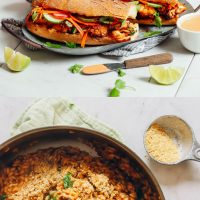 Pan and plate of two recipes on our 10 Recent Reader Favorites round up