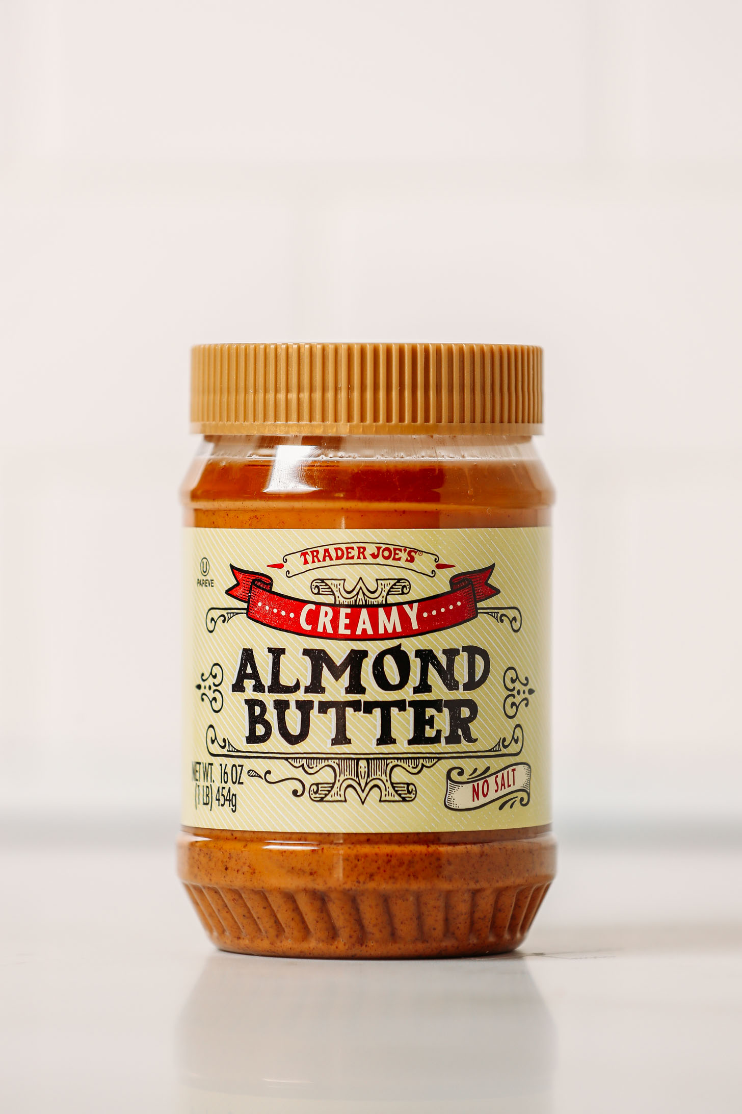 Jar of Trader Joe's Creamy Almond Butter for our unbiased review of almond butters