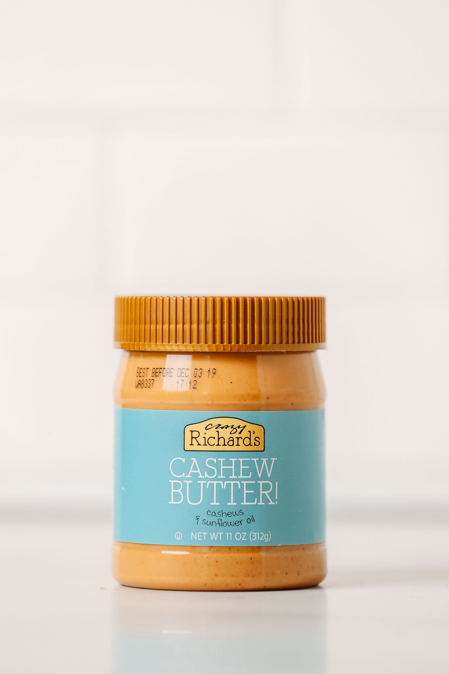 Jar of Crazy Richard's Cashew Butter as part of our cashew butter brands review