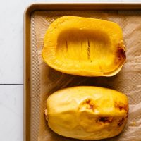Perfectly roasted spaghetti squash made with our How to Roast Spaghetti Squash Tutorial