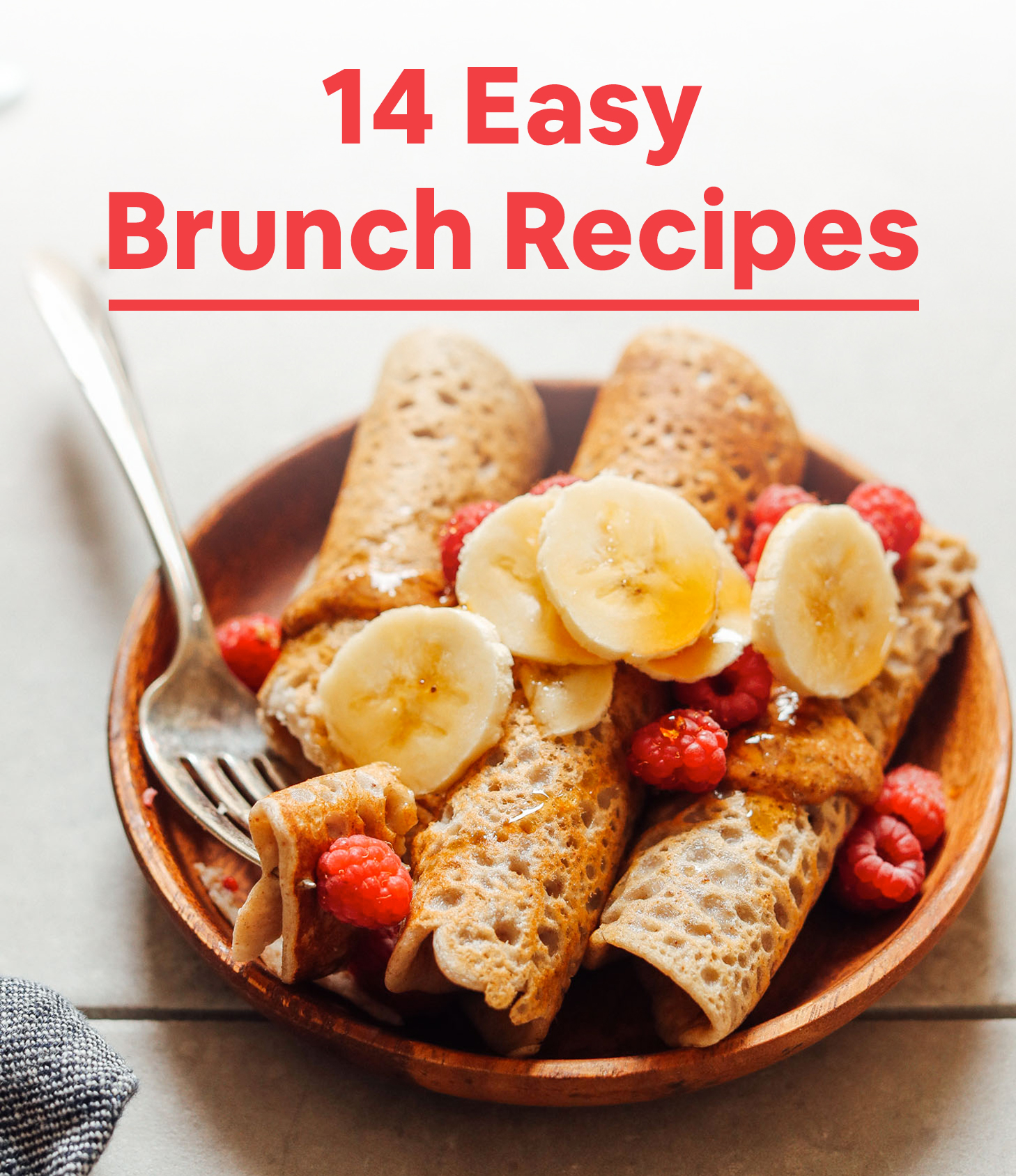 Plate of buckwheat crepes for our 14 Easy Brunch Recipes roundup