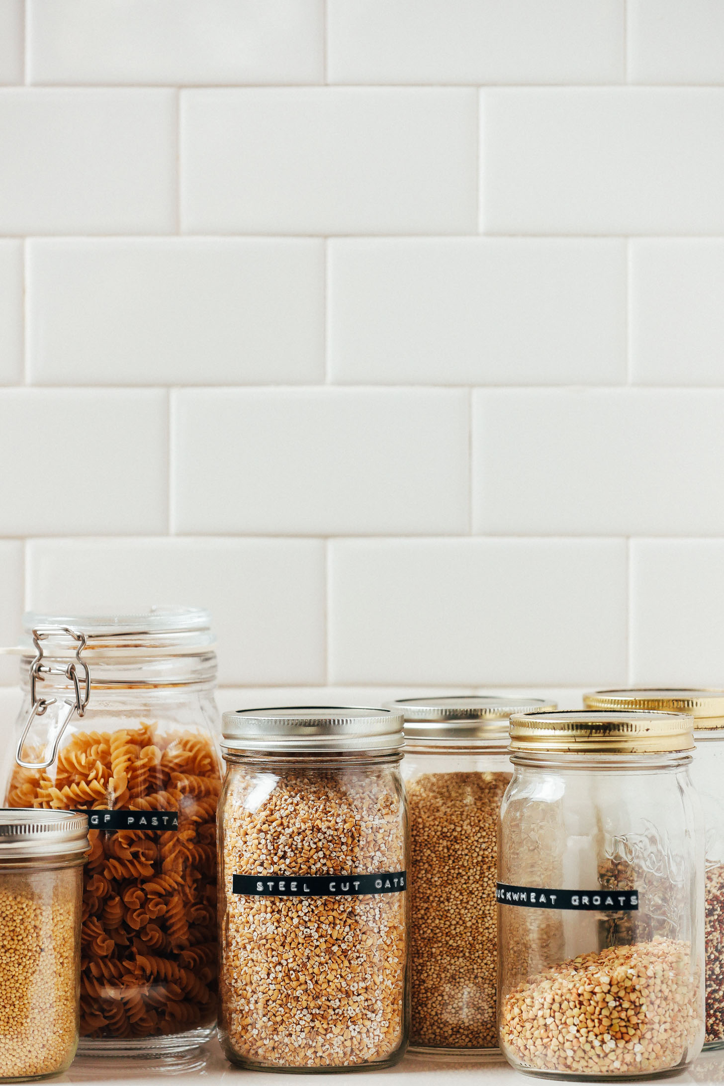 Assorted gluten-free grains for our guide on How to Stock Your Pantry