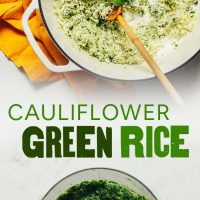 Images of our tutorial on How to Make Cauliflower Green Rice