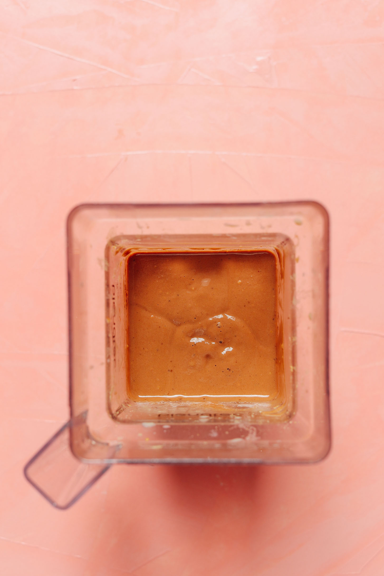 Blender filled with a batch of our Creamy Chocolate Chickpea Shake recipe