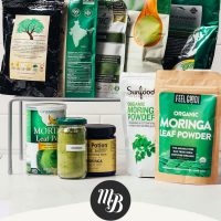 Various packages of moringa powder for our unbiased review of the Best Moringa Powders