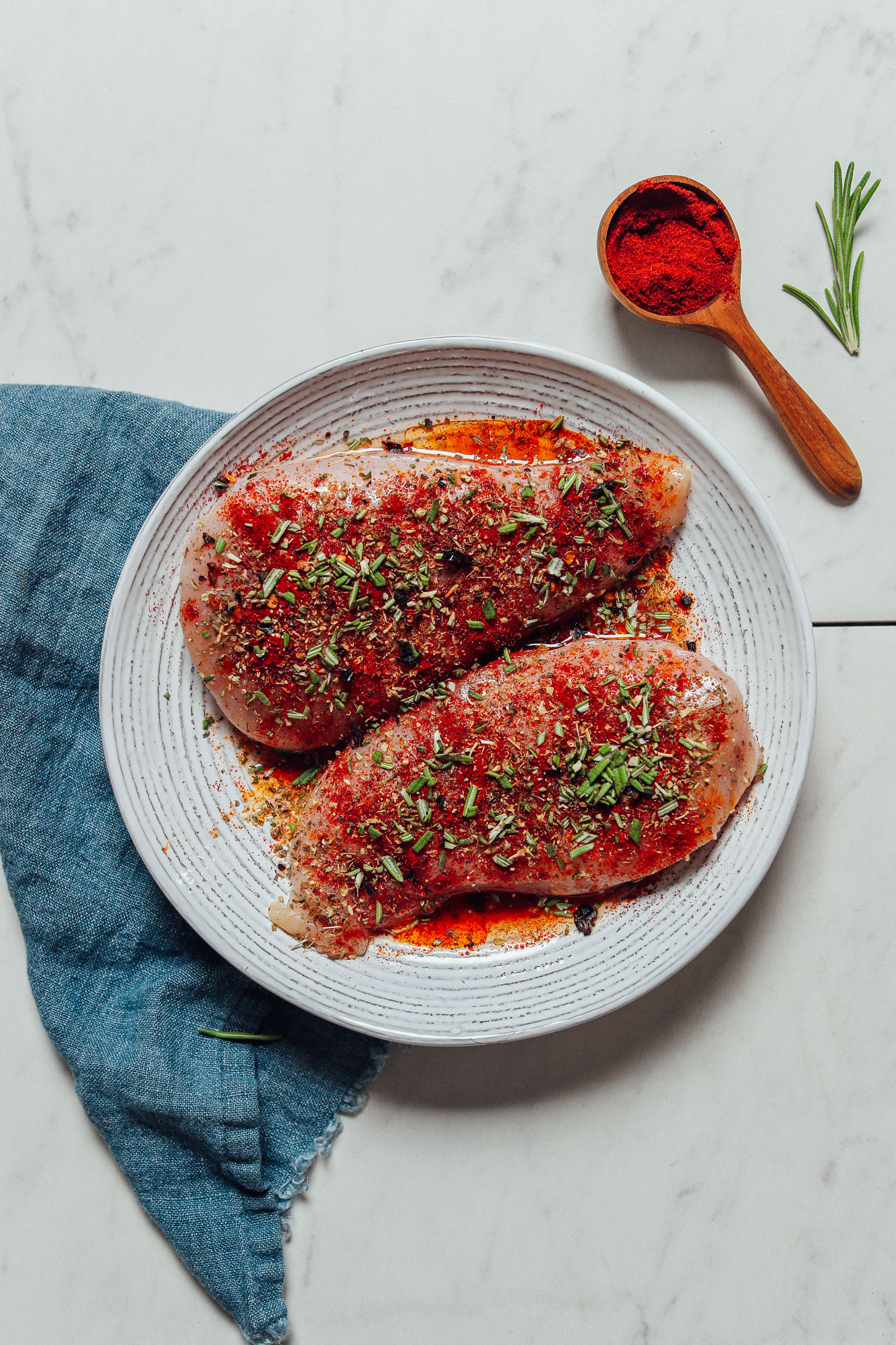 Bowl of Marinated Grilled Chicken Breasts for our simple and flavorful recipe