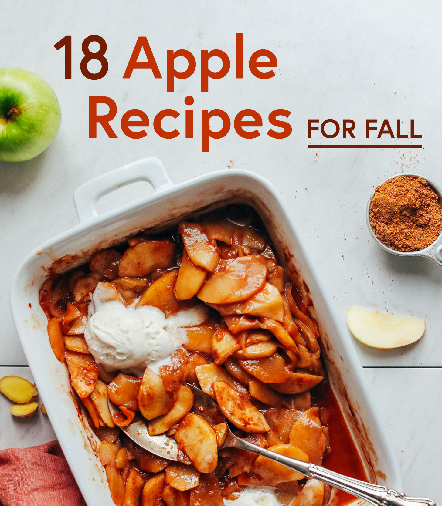 Pan of Baked Apples for our roundup of 18 Apple Recipes for Fall