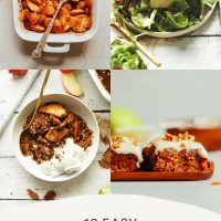 Baked apples, arugula salad, apple crisp, and apple snack cake for our round-up of Apple Recipes for Fall