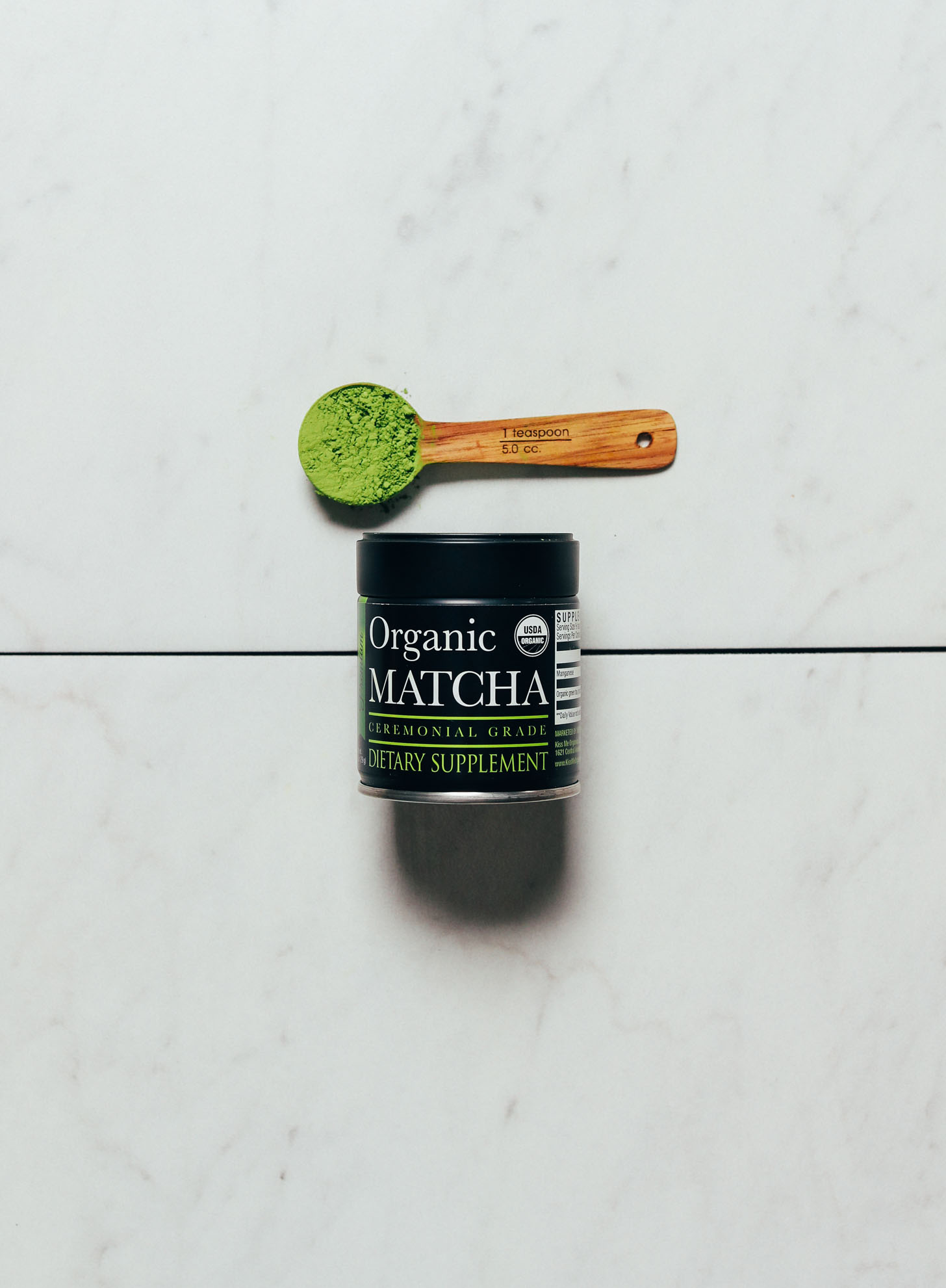 Jar of Kiss Me Organics Matcha Powder for our review of the best matcha powders