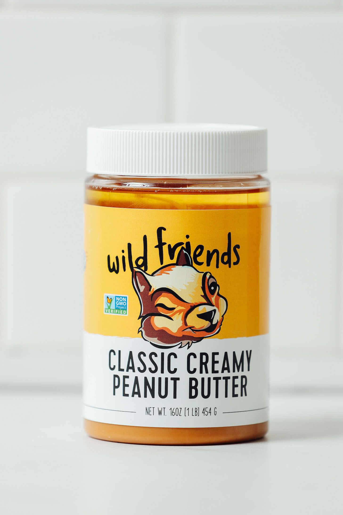 Jar of our favorite brand of peanut butter for our unbiased review of peanut butter brands