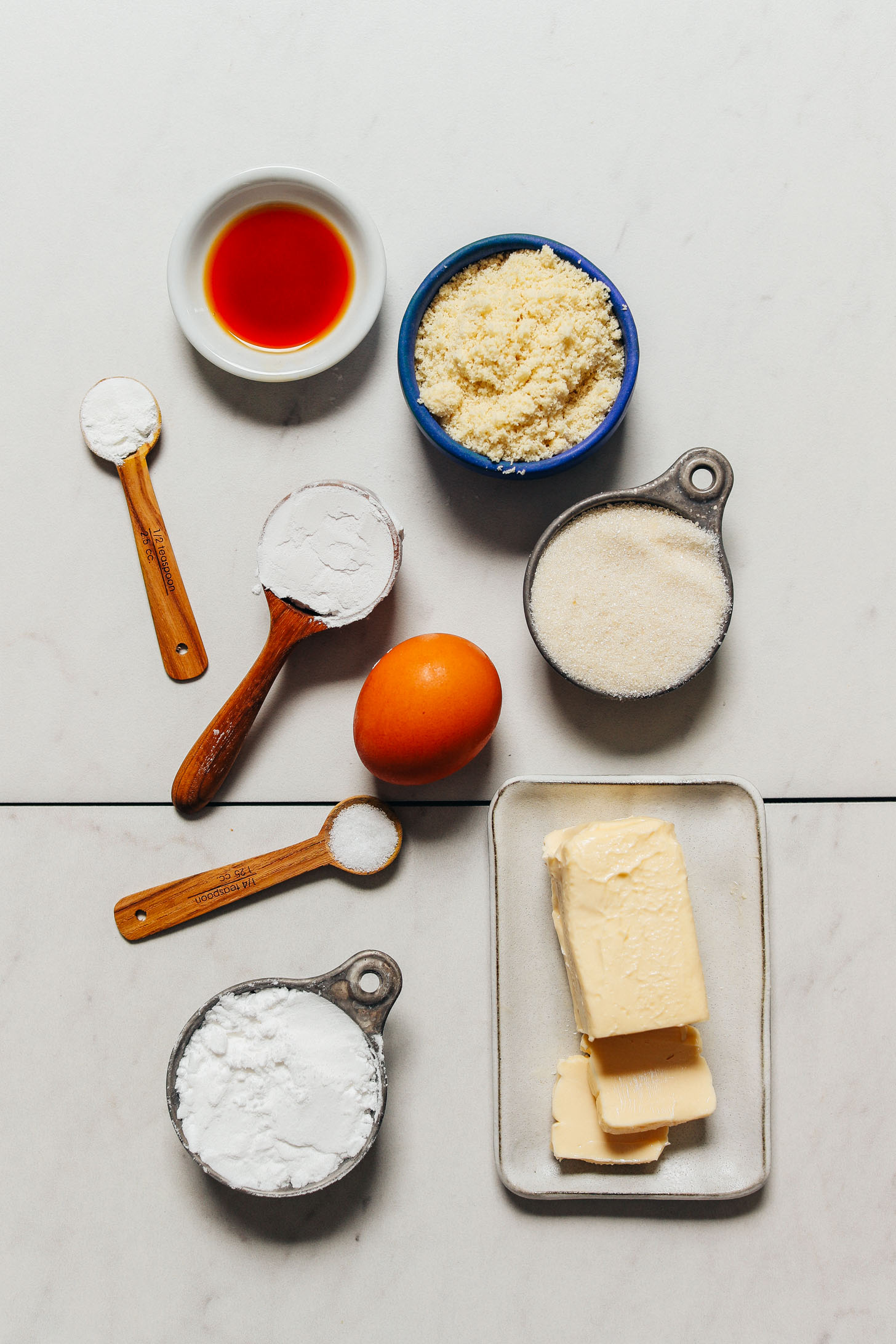 Ingredients for making our Grain-Free Sugar Cookie Recipe