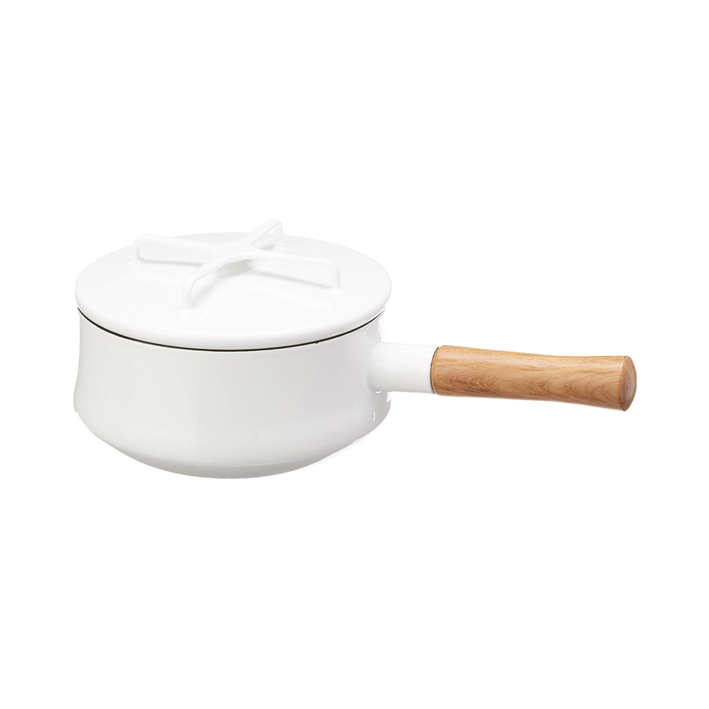 Our favorite fancier white saucepan