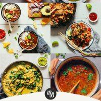 Assortment of recipe photos for our post of the Top 10 Recipes of 2019 on Minimalist Baker